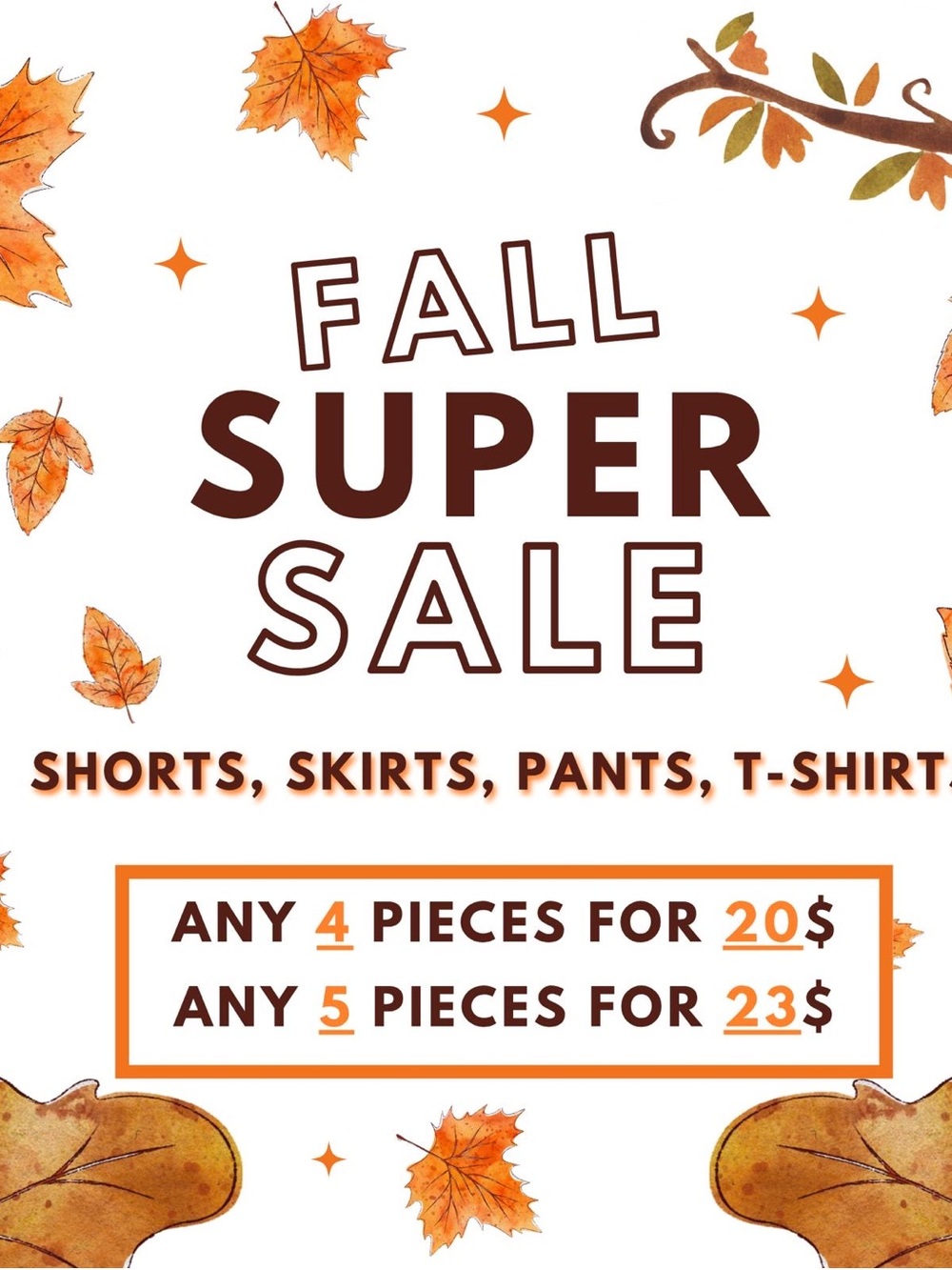 Fall Super Sale